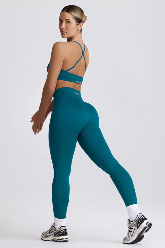 Super Sculpt Seamless High-Waist Leggings in Teal - Size:S - Fit:Regular